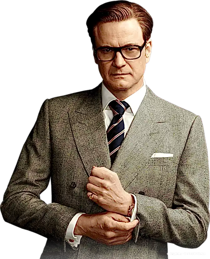 Grey Kingsman suit worn by Harry Hart